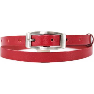 Penny Belts dámský kožený opasek 215-2 červený