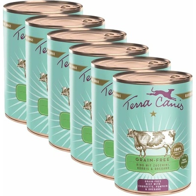Terra Canis ﻿Grain-free Beef with courgette pumpkin & oregano 6 x 400 g