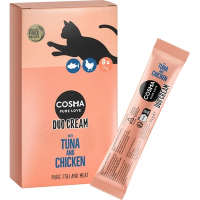 Cosma DUO Cream losos a kuracie mäso 8 x 14 g