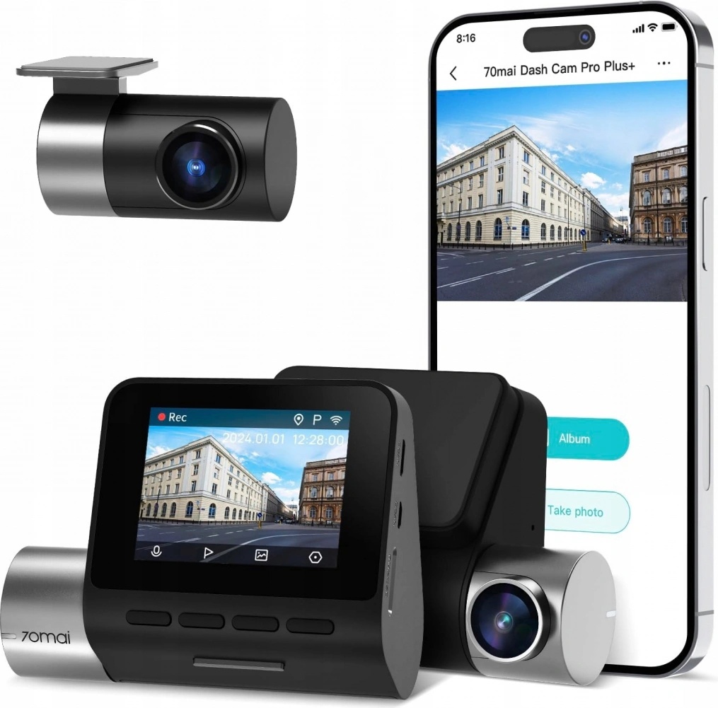 70mai Dash Cam Pro Plus+ A500S sada se zadní kamerou