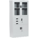  Метален шкаф Carmen CR-1240 E K - сив
