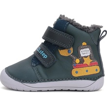 D.D.step Detské chlapčenské zimné BAREFOOT topánky royal blue W070-42154