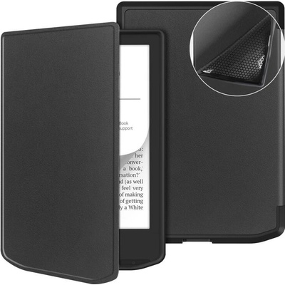 Vsetkonamobil 114796 LEATHER Zaklápací kryt pre PocketBook 619 Verse Lite čierny