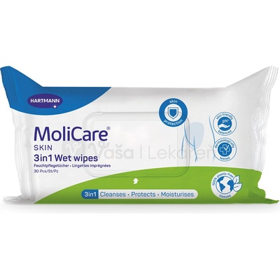 MoliCare Skin Vlhčené ubrousky 3v1 30 ks