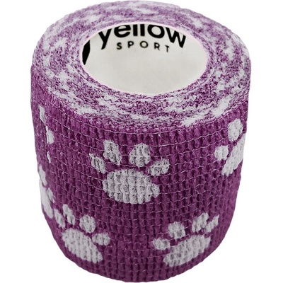 yellowSPORT Samolepiaca elastická bandáž 7,5 cm x 4,5 m Fialová labky