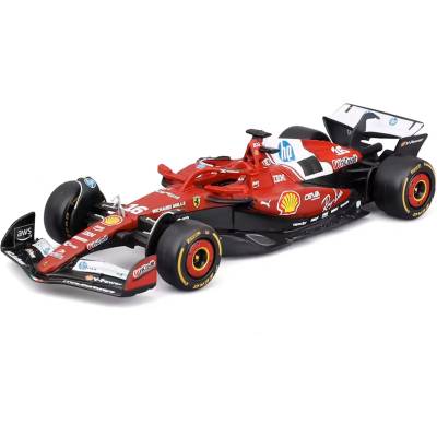 Bburago Метална количка Bburago - Ferrari F1 SF-25, Team Scuderia Ferrari, #16 Charles Leclerc, 2025, 1: 64 (18-56801- L)