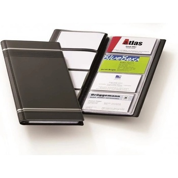 Durable Vizitkár prenosný na 96 vizitiek VISIFIX s prúžkami čierny