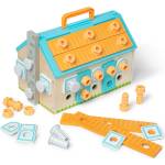 Melissa & Doug Дървен конструктор Melissa & Doug - Build A House, кутия с инструменти, 55 части (6076873) - ozone
