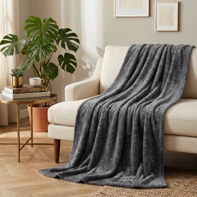 Essex deka z mikrovlákna Iceland tmavě šedá 150x200