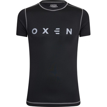 OXEN Фланелка с къс ръкав OXEN Men's Short Sleeve Baselayer Top - Black