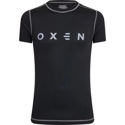 OXEN Фланелка с къс ръкав OXEN Men's Short Sleeve Baselayer Top - Black