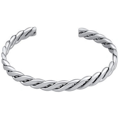 Silvego Dámsky prepletaný náramok Aura otvorený z chirurgickej ocele KMM136237