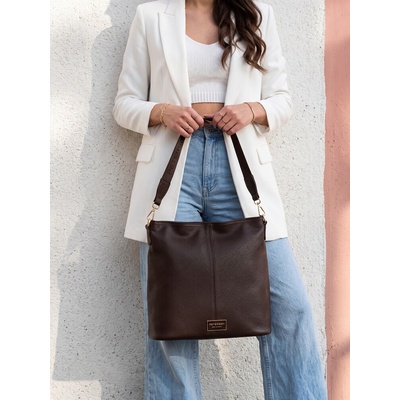 Peterson Čokoládová hnedá crossbody kabelka s deleným vnútrom | Elegantná a praktická