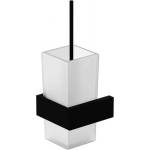 Steinberg 460 - Стенна четка за тоалетна с държач, бяло стъкло/матово черно 460 2903 S (460 2903 S)