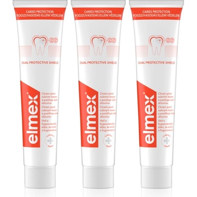 Elmex Caries Protection паста за зъби, защитаваща от зъбен кариес с флуорид 3x75ml