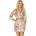 Donna Секси халат Szlafrok-Paris-Light-Beige-Jasny-BeV-55672-Jasny Beż - Черен, размер 40