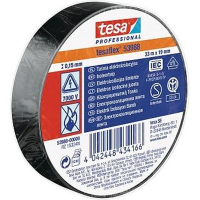 TESA Professional Изолационна лента цвят ЧЕРЕН tesaflex 53988 0.15мм х 19мм, дължина 33м (53988-00008-00)