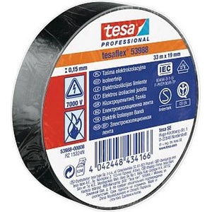 TESA Professional Изолационна лента цвят ЧЕРЕН tesaflex 53988 0.15мм х 19мм, дължина 33м (53988-00008-00)