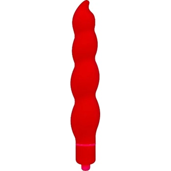 Shots Toys Вибратор анално-вагинален "swirls red" 15 см