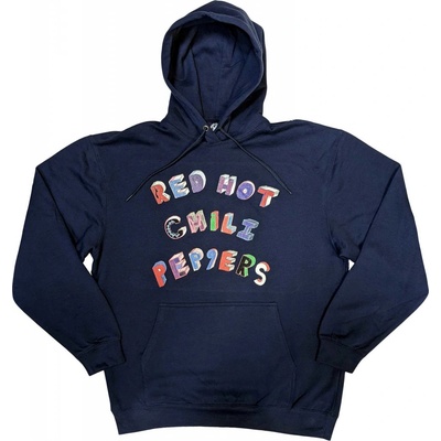 Red hot chili peppers mikina Colourful Letters modrá