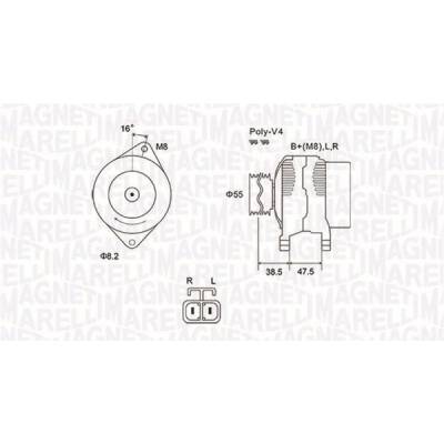 Alternátor MAGNETI MARELLI 063731798010
