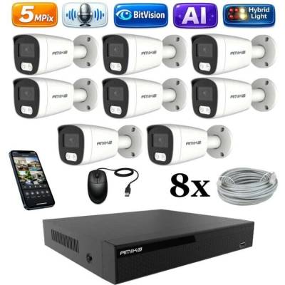 Amiko IP 8 kamerový set Ai Dl Tube 1501K8