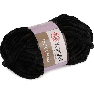 Prima-obchod Pletací žinylková příze Dolce Maxi 200 g, barva 8 (742) černá