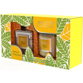 Areon Комплект ароматна свещ Areon Classic - С ароматни пръчици, Dolce Viaggio (SHP16_G01)