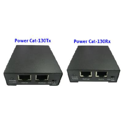 PowerCat130T-R : : PoE + Ethernet екстендър, 10-100 Mbps, 300 м max, Cat. 5e-6