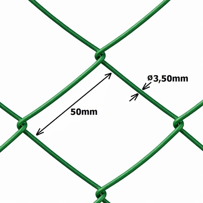 Pletivo štvorhranné, oko 50 mm, drôt 3,5 mm, výška 150 cm, 15 m, machová zelená