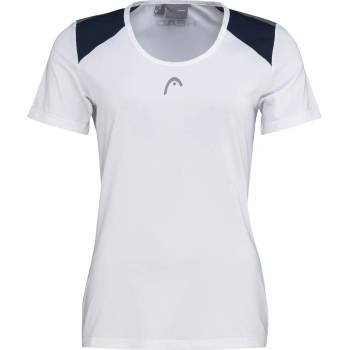 HEAD Дамска тениска HEAD Club Tech T-Shirt Womens - White/Dark Blue