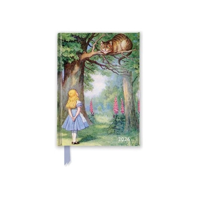Flame Tree Publishing Alice & the Cheshire Cat 2026 Luxury Pocket Diary Planner - Week to View | Flame Tree Publishing