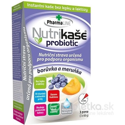 Mogador Nutrikaša probiotic čučoriedka a marhuľa 3 x 60 g