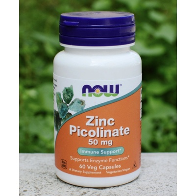Now Foods Zinc Picolinate zinok pikolinát 50 mg 60 rastlinných kapsúl