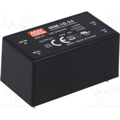 MEAN WELL IRM-10-24 Měnič: AC/DC; 10,08W; Uvst: 85÷264VAC,120÷370VDC; Uvýst: 24VDC
