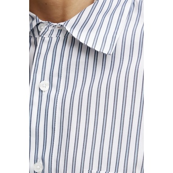 Michael Kors Памучна риза MICHAEL Michael Kors дамска в бяло със свободна кройка с класическа яка MS540S4HJ7 (MS540S4HJ7)