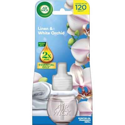Air Wick памук и бяла орхидея - пълнител за електрически освежител за въздух 19 мл (3321833)