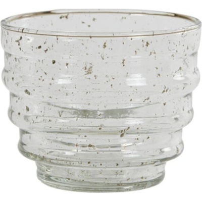 Čirý skleněný svícen Bellary stone - Ø 12*10 cm - Light & Living