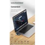 USAMS Мултифункционален хъб за свързване на допълнителна периферия за MacBook, iPad Pro и мобилни устройства с USB-C порт - USAMS USB-C Mini Hub 2xUSB With MicroSD (тъмносив) (US-SJ463)