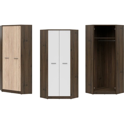 BRW Ъглов гардероб Nepo Plus - благороден дъб (S435-SZFN2D-BI)