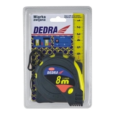 Dedra Svinovací metr 3m/16mm POUZDRO GUMA