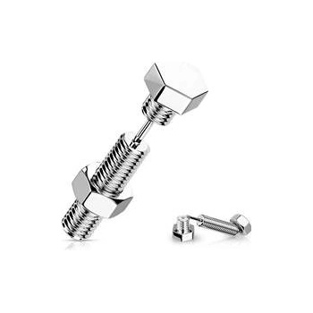 Šperky4U falešný piercing do ucha šroub FP103-ST