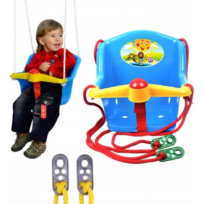 Teddies hojdačka Baby s pískátkem modrá