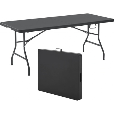 Juskys Bufetový stôl XL skladací čierny