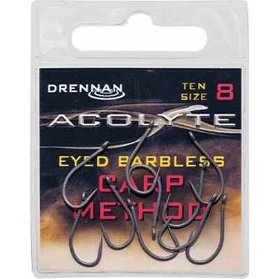 Drennan háčiky Acolyte Carp Method Barbless vel.8