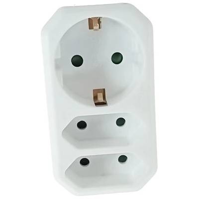 BlackBird Мрежов контакт 250V, Макс: 3500W 1x16A/250V + 2x2.5A/250V GZB01/02 Защита от деца, бял BH1617 (BH1617)