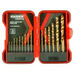 Raider Свредла за метал Ø 1, 5-10 мм комплект 15 броя hss+tin raider