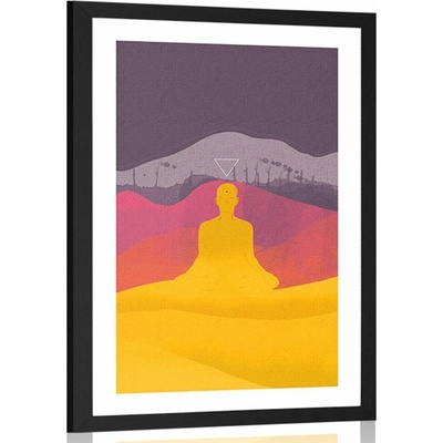 Plakát s paspartou rovnováha Budhu - 60x90 no frame