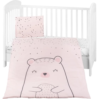 Kikkaboo Бебешки спален комплект 5 части Bear with me Pink