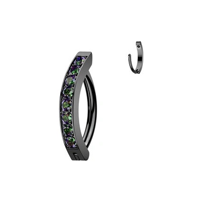 Šperky4U Piercing do pupíku s dekorativním štítem TITAN TIT1748-VM